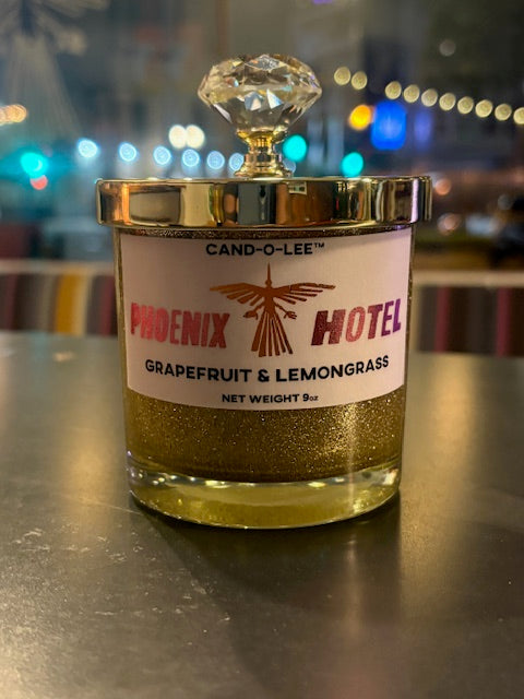 Phoenix Hotel glitter candle 9oz